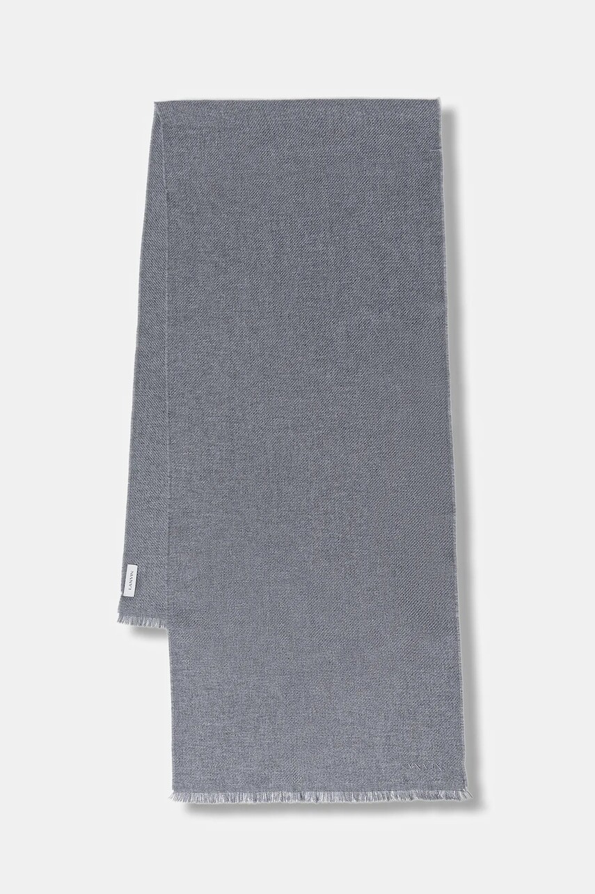 Vlnený šál Lanvin šedá farba, jednofarebný, 710003792
