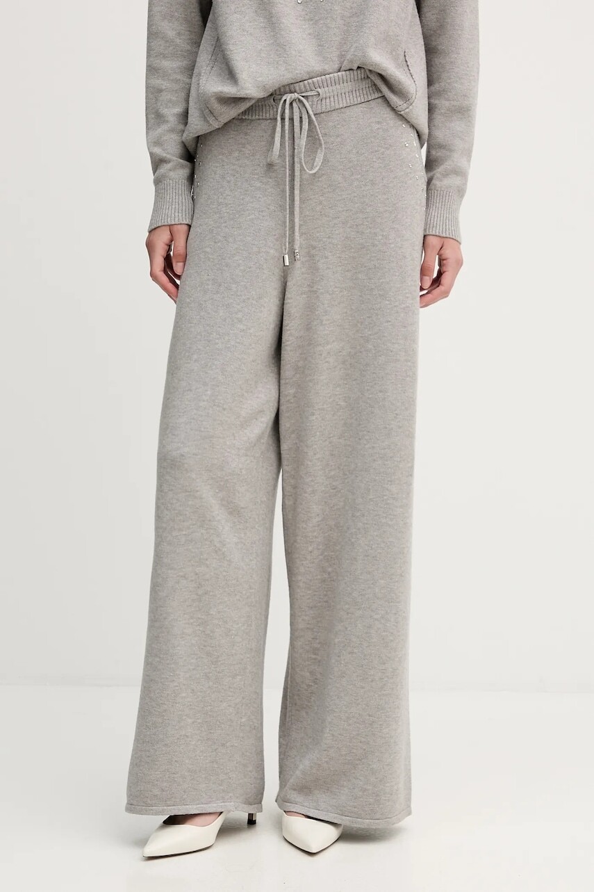 Tepláky Joseph Ribkoff šedá farba, s nášivkou, 254945