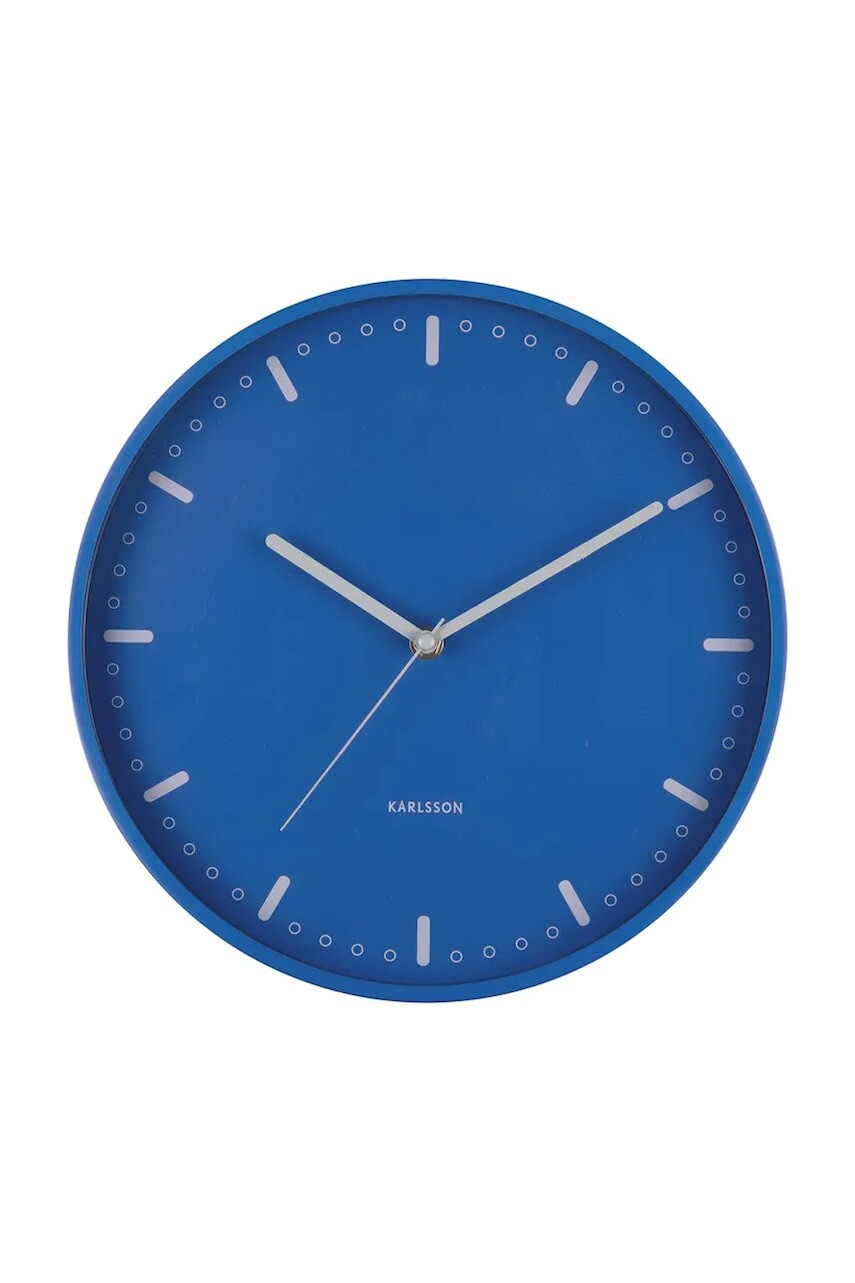 Nástenné hodiny Karlsson Cool Retro 30 cm modrá farba