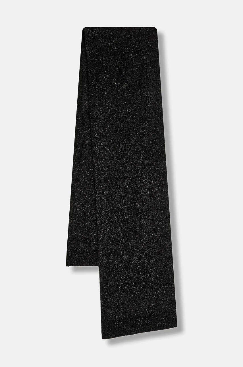 Šál s prímesou vlny Armani Exchange čierna farba, XW001520 AF16181