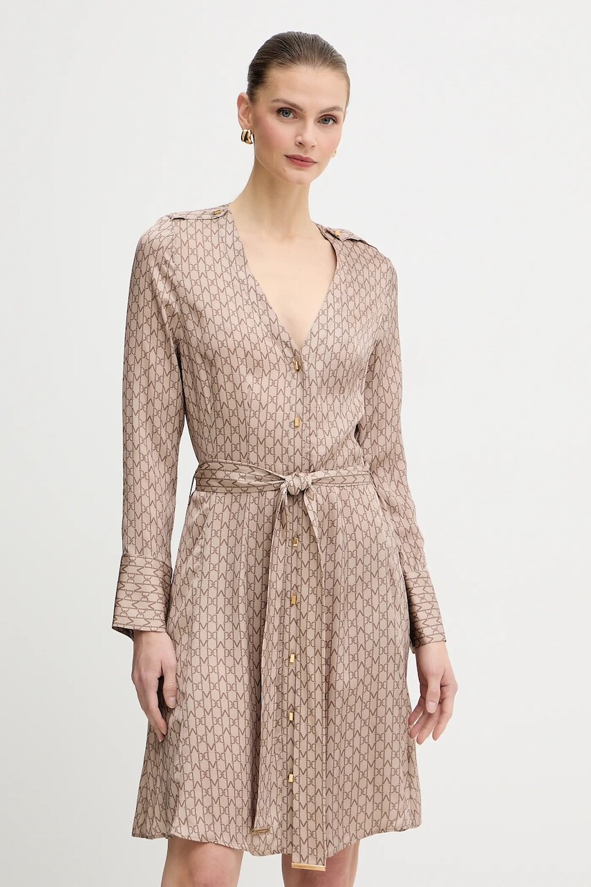 Šaty Marciano by Guess BRITNEY béžová farba, mini, áčkový strih, 5BGK54 7298A