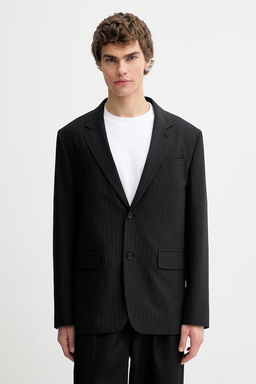 Bunda s prímesou vlny Filippa K čierna farba, 31998