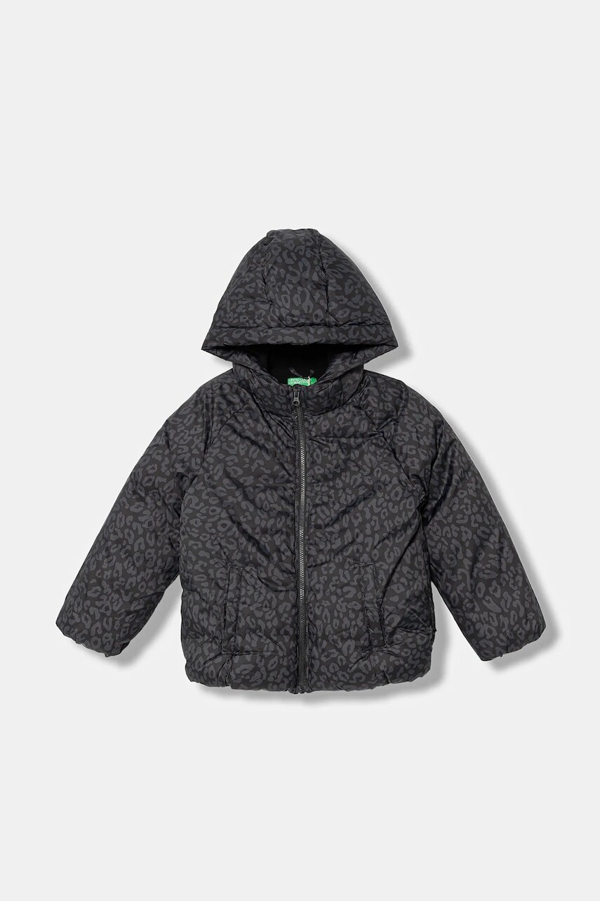 Bunda United Colors of Benetton čierna farba, 2TMRCN06X