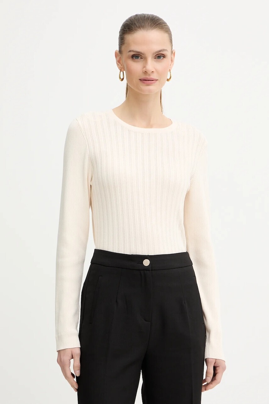 Sveter Morgan béžová farba, ľahký, MNONO