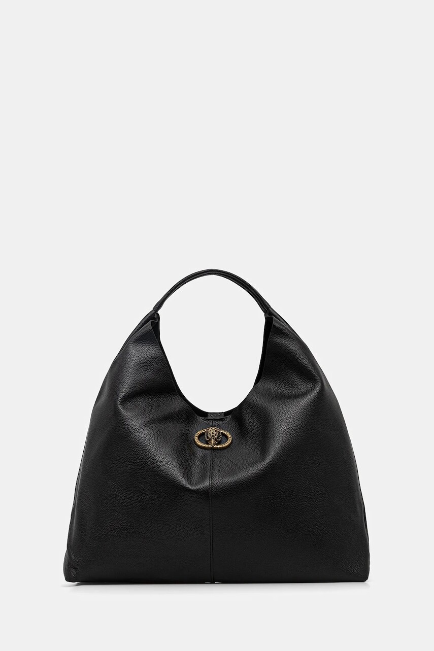 Kožená kabelka Kurt Geiger London CHELSEA čierna farba, 5049700109