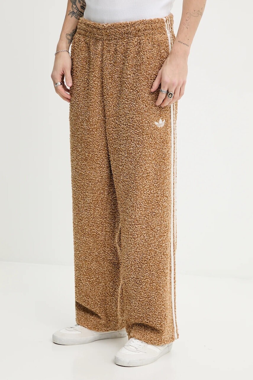 Nohavice adidas Originals Boucle zelená farba, melanžové, KR5156