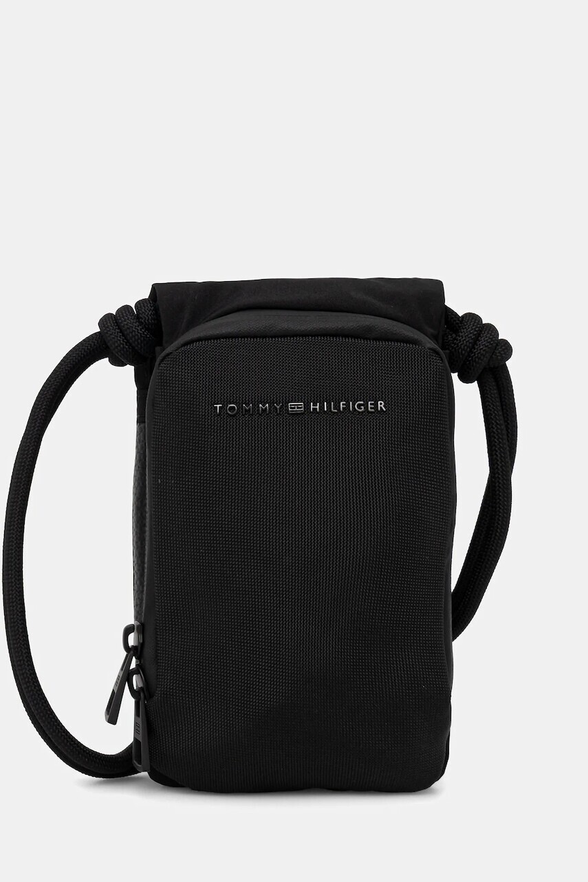 Malá taška Tommy Hilfiger čierna farba, AM0AM14040