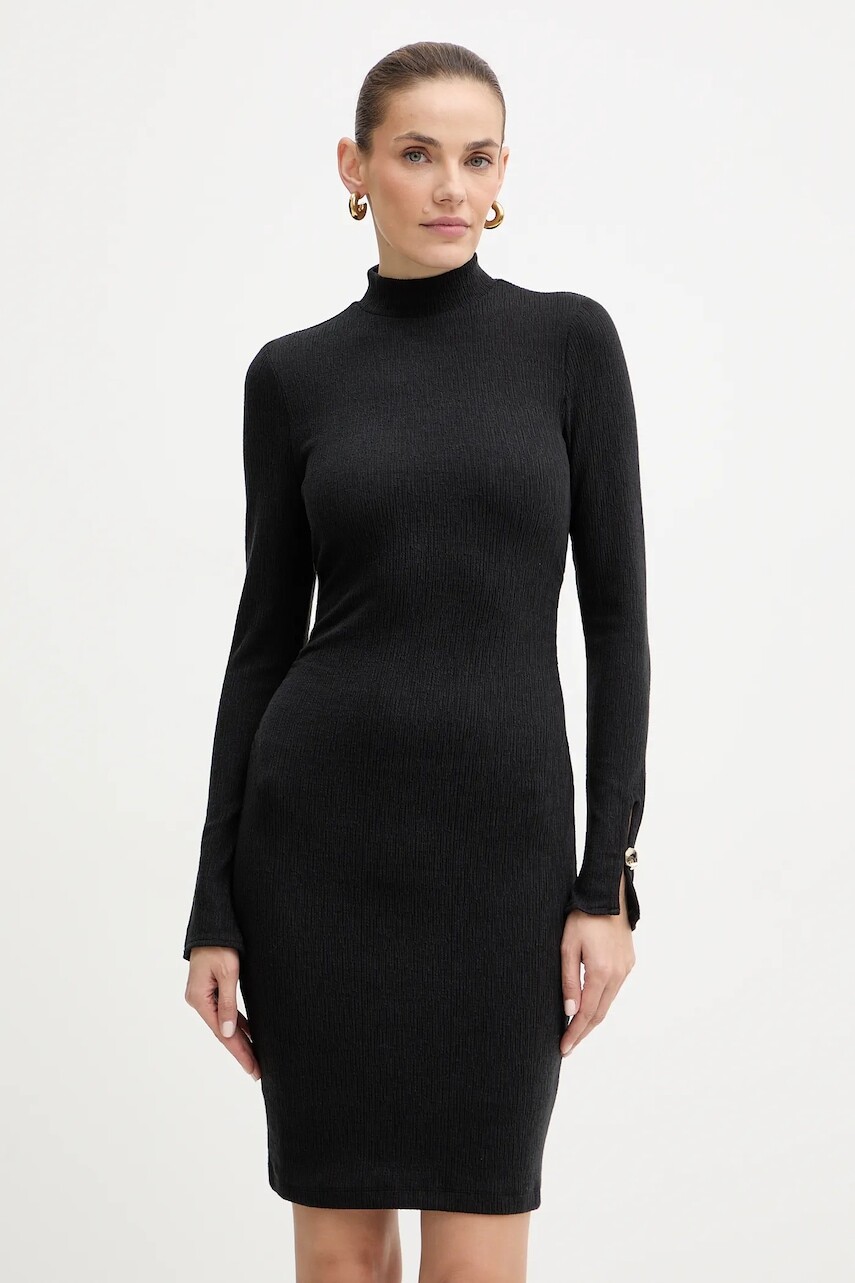 Šaty Guess ALESSA čierna farba, mini, priliehavé, W5BK30 K0602