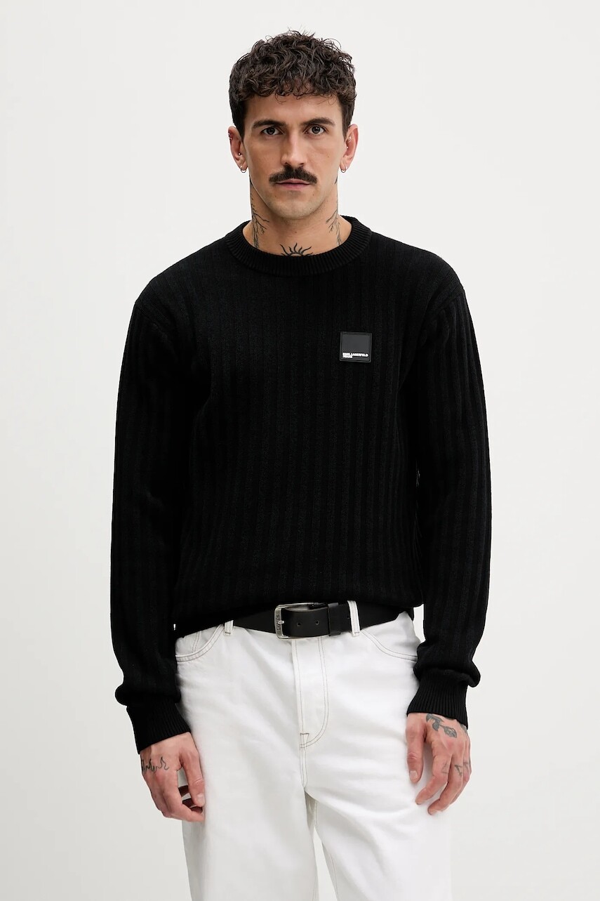 Sveter Karl Lagerfeld Jeans čierna farba, B1M18022