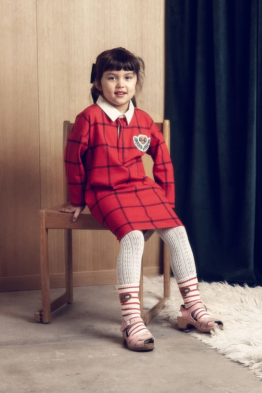 Dievčenské bavlnené šaty Mini Rodini E.T. červená farba, mini, oversize, 25850100