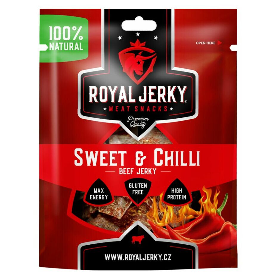 ROYAL JERKY BEEF SWEET&CHILLI sušené mäso 22 g