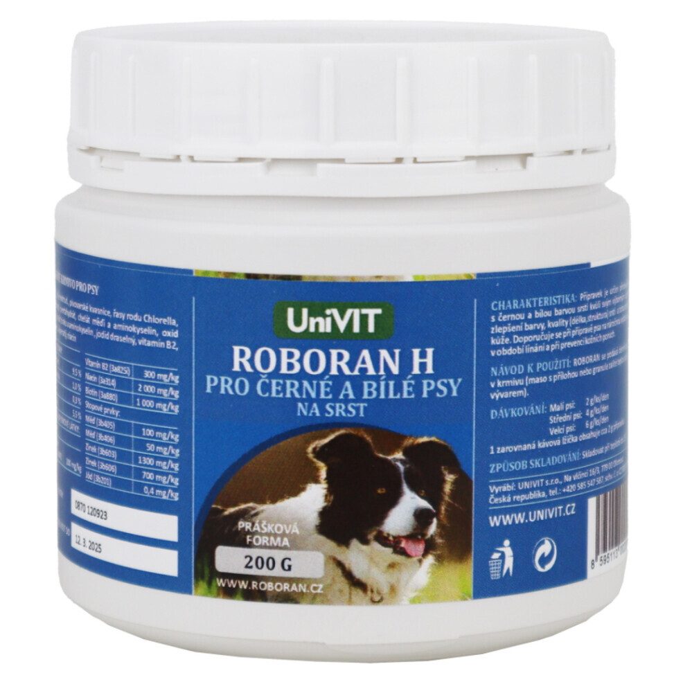 ROBORAN H pre psy čierne a biele prášok 200 g