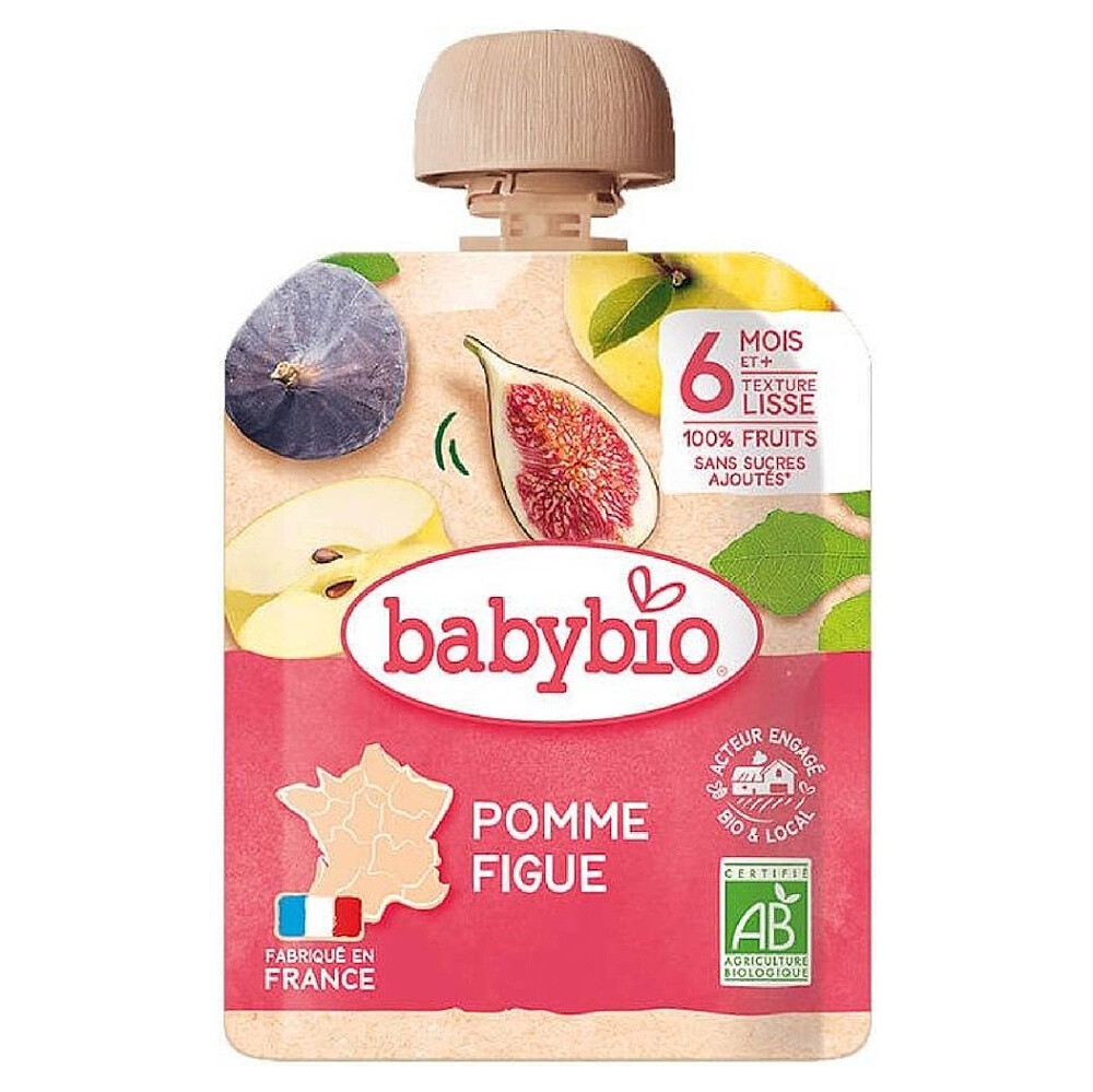 BABYBIO Kapsička jablko figa 6m+ 90 g