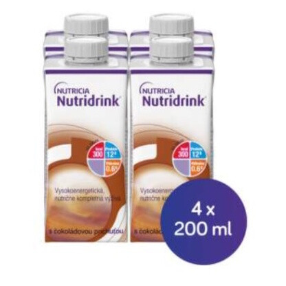 NUTRIDRINK Čokoládová príchuť 4 x 200 ml