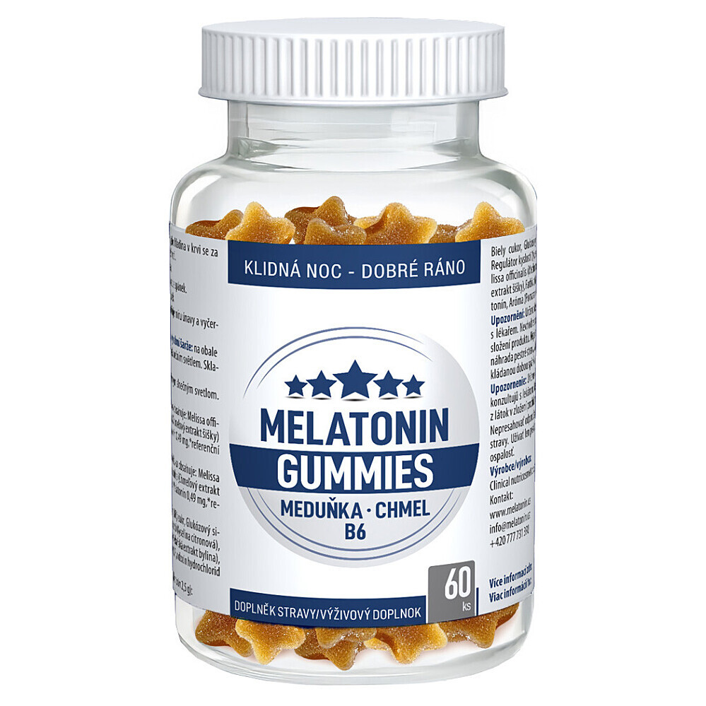 CLINICAL Melatonín Gummies 60 pektínových cukríkov