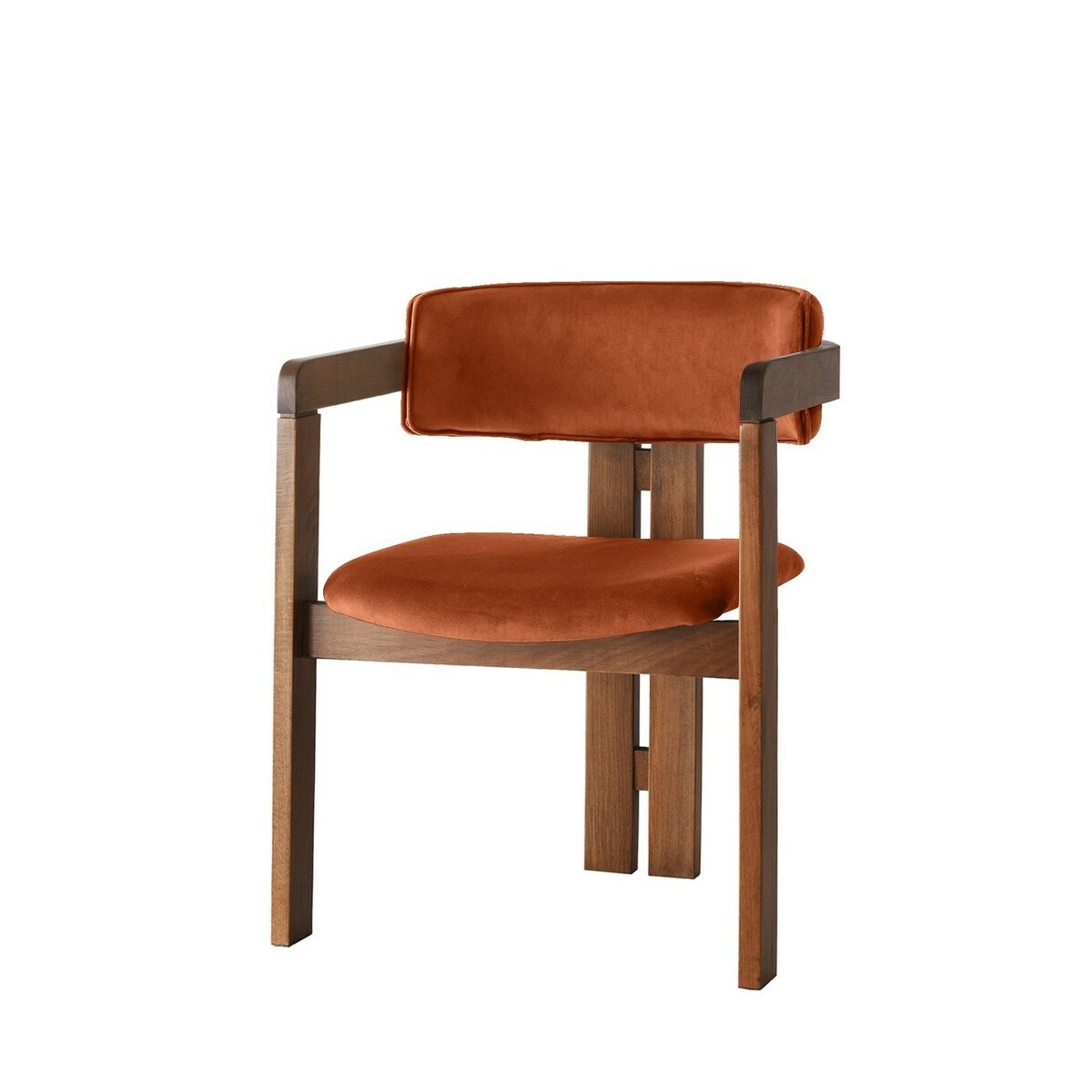 Jedálenská stolička CO Tile Red and Walnut