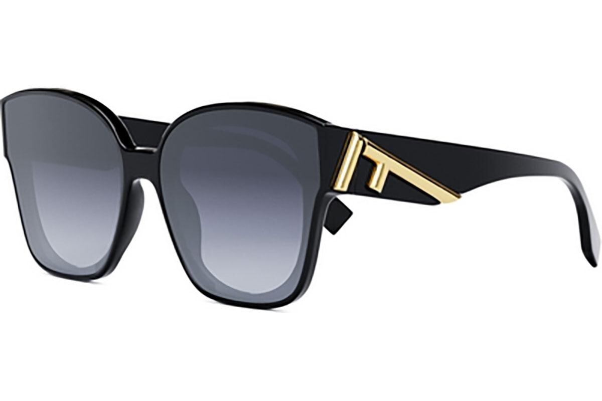 FENDI First Black Square Sunglasses - ONE SIZE (63)