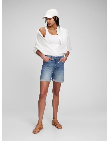 Midi šortky s vysokým vzrastom