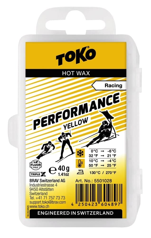 Lyžiarsky vosk TOKO TripleX Performance yellow 40 g