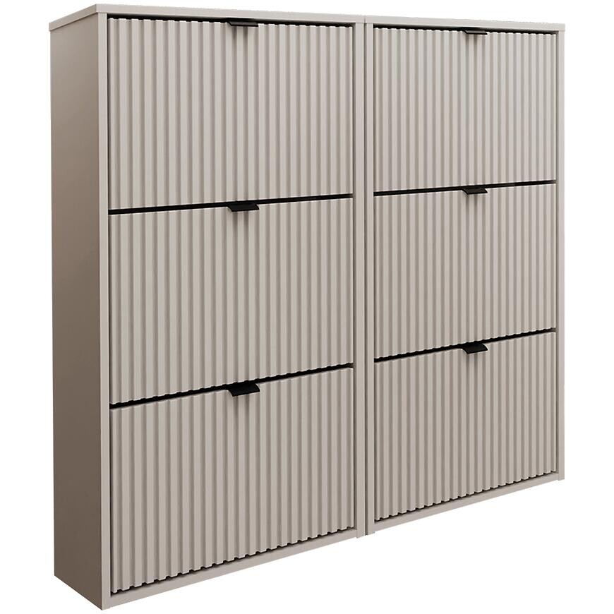 Skrinka na topánky Laro II Stojaci Kašmír/Kašmír/ Čierna