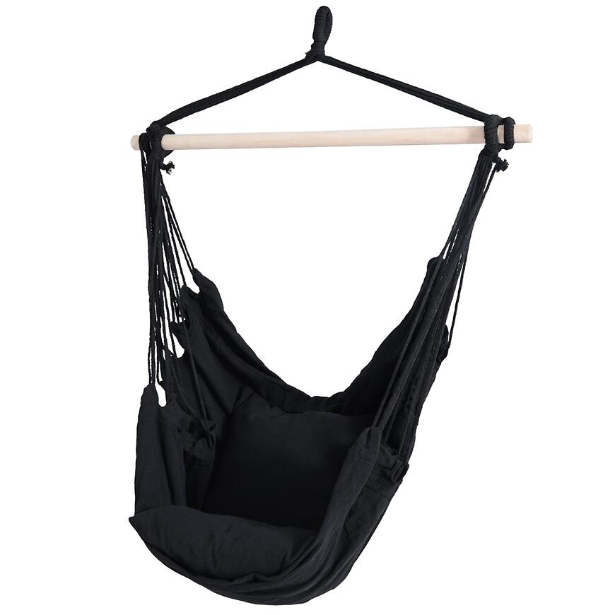 Brazílske závesné kreslo čierne