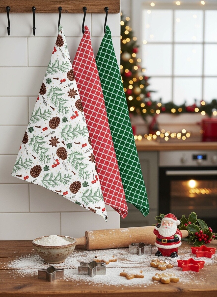 Utierka bavlnená, Šišky, komplet 3 ks