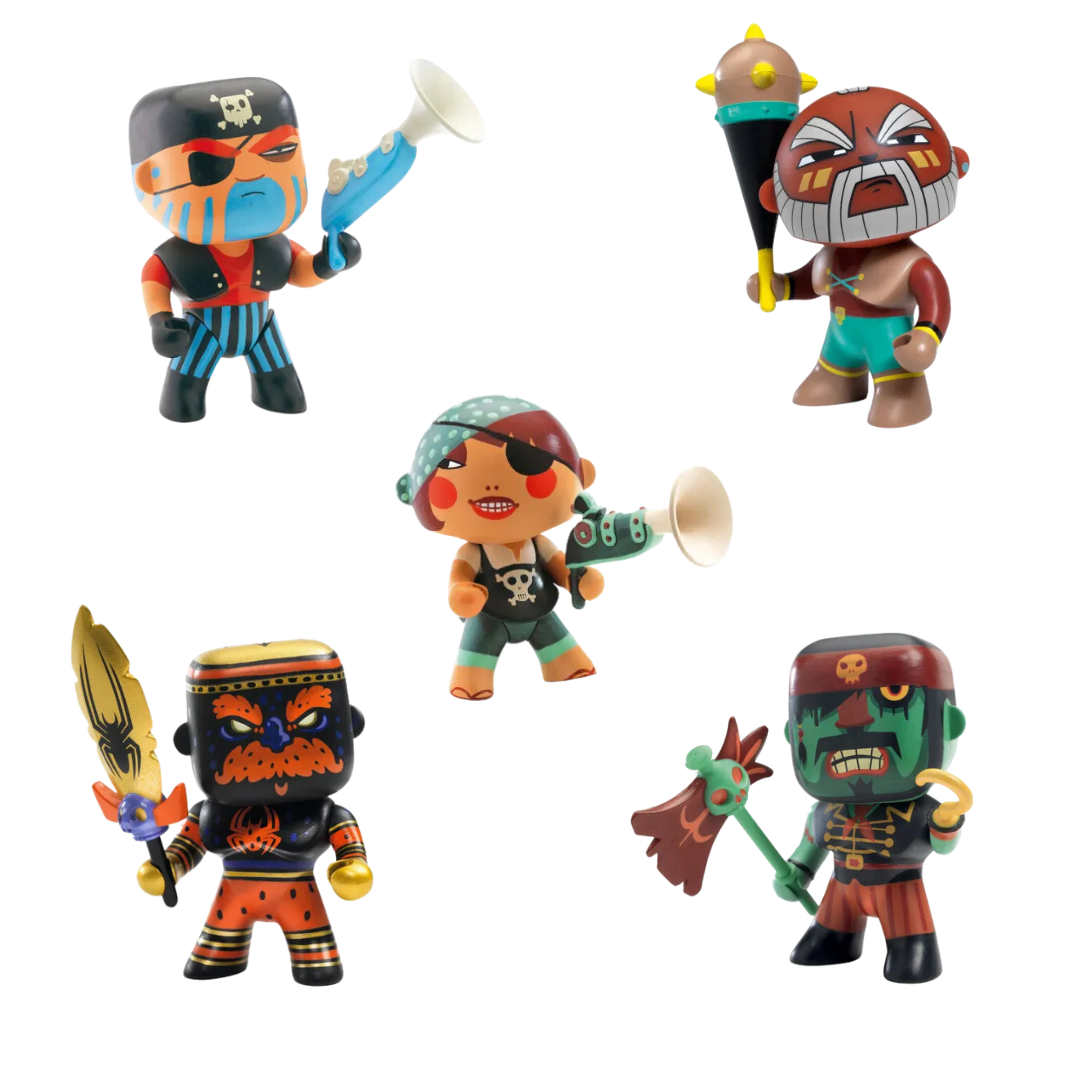 Balíček Arty Toys veľký – piráti Kyle & Caraiba & Jack Skull & Hipster spider & Marcus