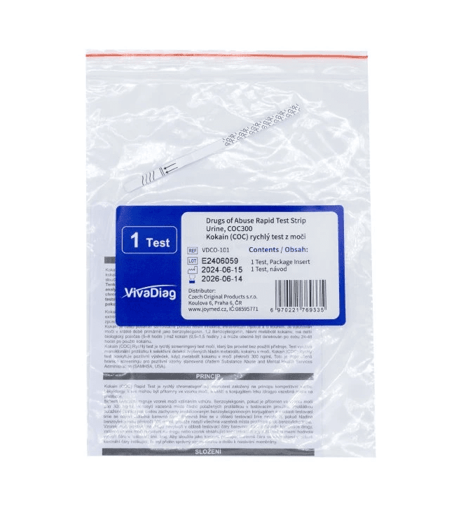 Kokain (COC) test - VivaDiag - 1 kusov antigénové testy