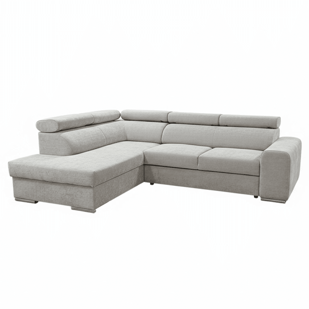 Rohová sedacia súprava, béžová, ľavá, PORTO ROH