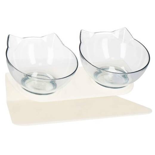 Dvojitá miska pre psa a mačku s protišmykovým dnom