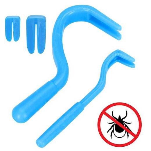 Pinzety na odstránenie kliešťa - 2 ks modrá