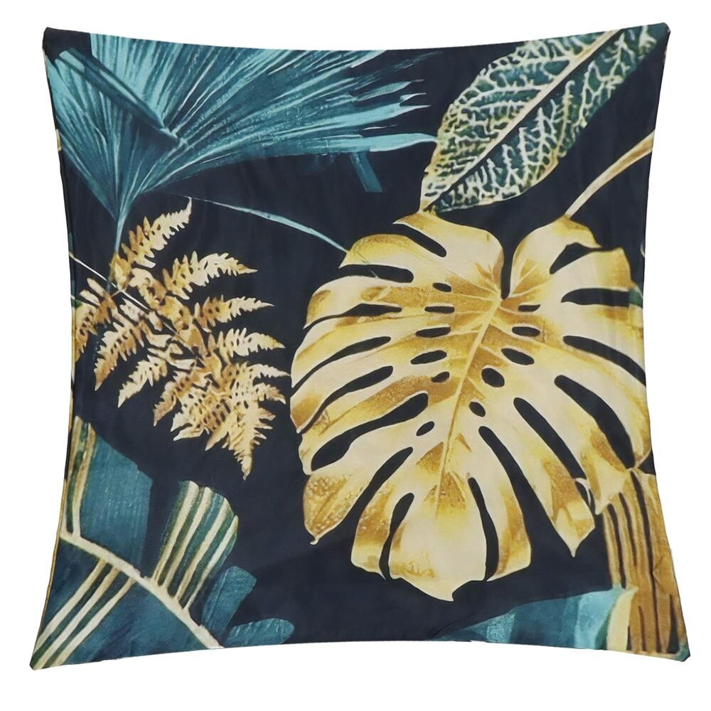 Obliečka na vankúš - 45x45cm - zlaté a zelené listy