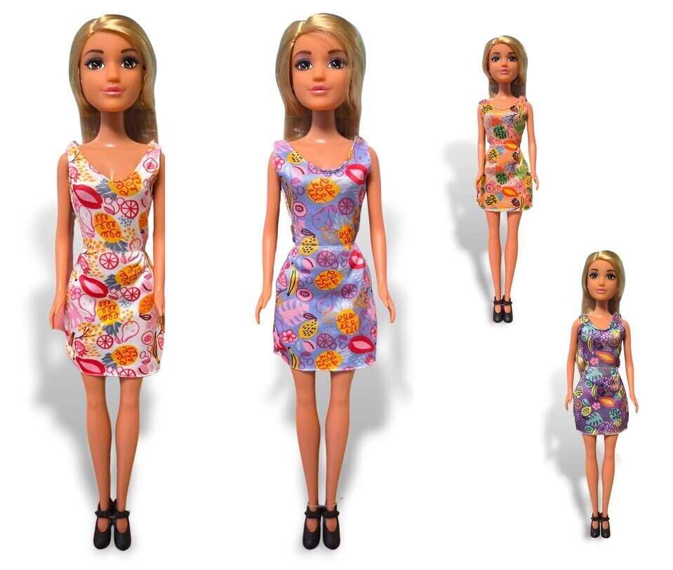 Bábika v letných šatách 29cm - náhodná