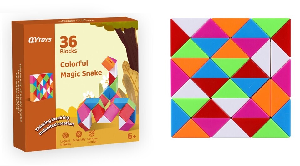 Hlavolam Had farebný skladačka 16cm