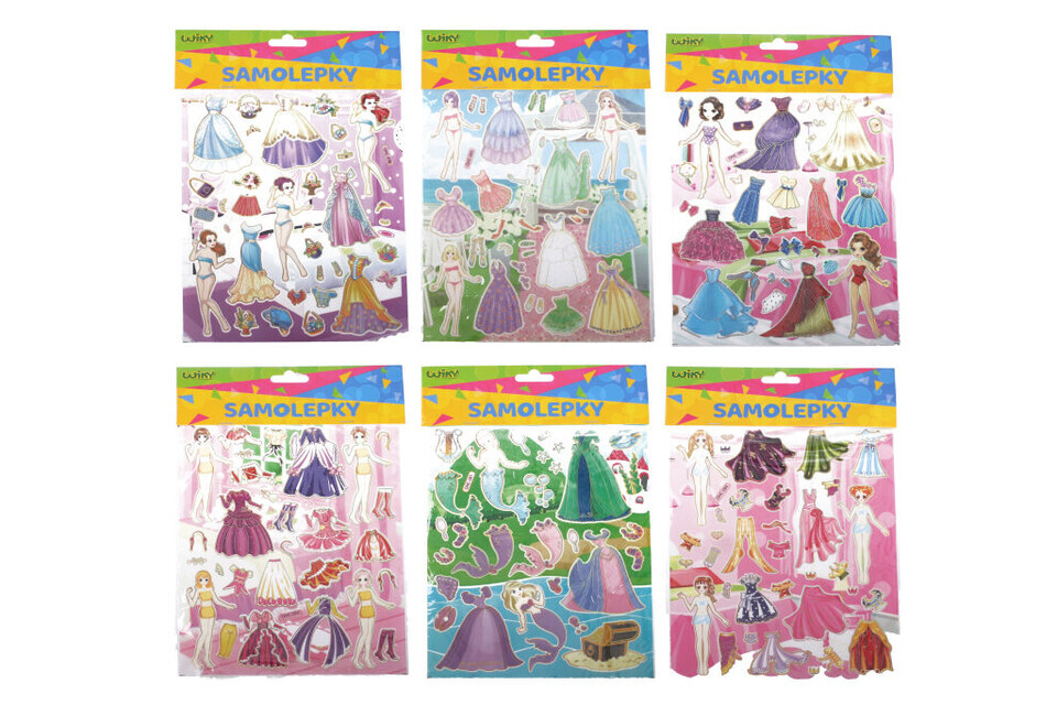 Nálepky dievčatá mix