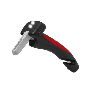 Oporná rukoväť - multifunkčná s LED svetlom, kladivkom na sklo a rezačom pásu