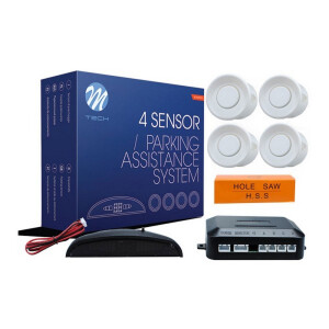 Parkovací asistent 4-senzorový - biely M-Tech