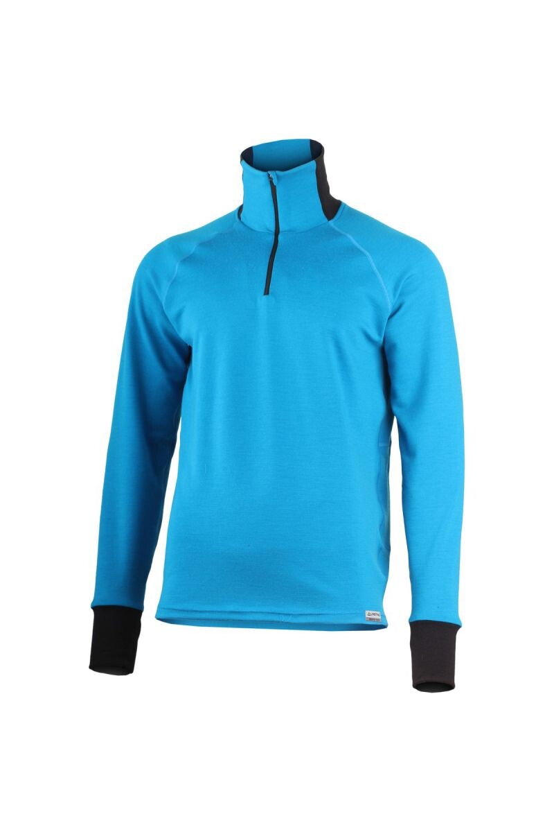 Lasting LEO 5199 modrá vlnená merino mikina Veľkosť: XXL 8595067808093