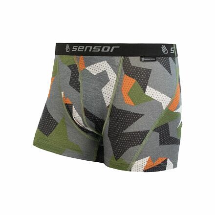 SENSOR MERINO IMPRESS pánske trenírky safari camo Veľkosť: XXL 8592837061504