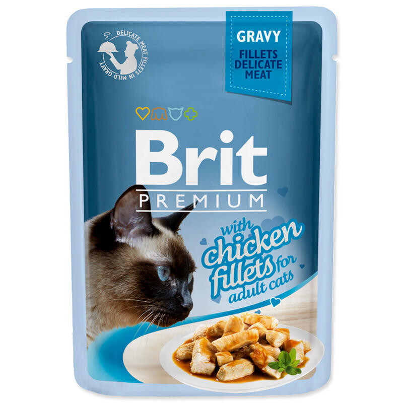 Kapsička BRIT Premium Cat Delicate Fillets in Gravy with Chicken 85g