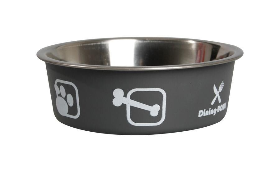 Miska nerezová s plastovým opláštěním šedá 14cm 0,5l
