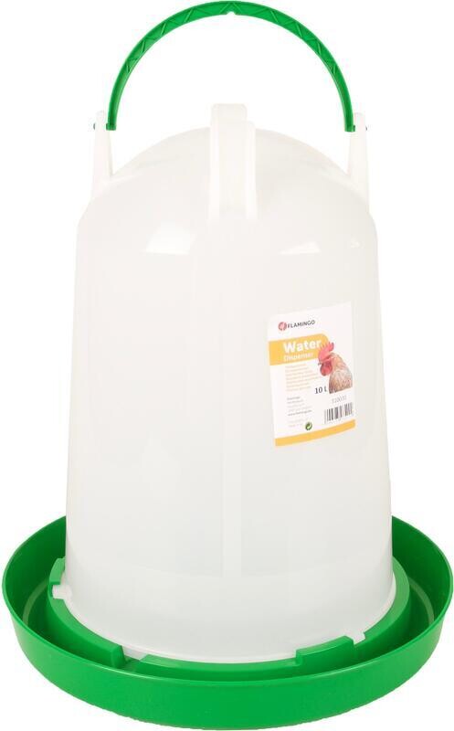 Flamingo Twist Napáječka pro drůbež kulatá zelená/bílá