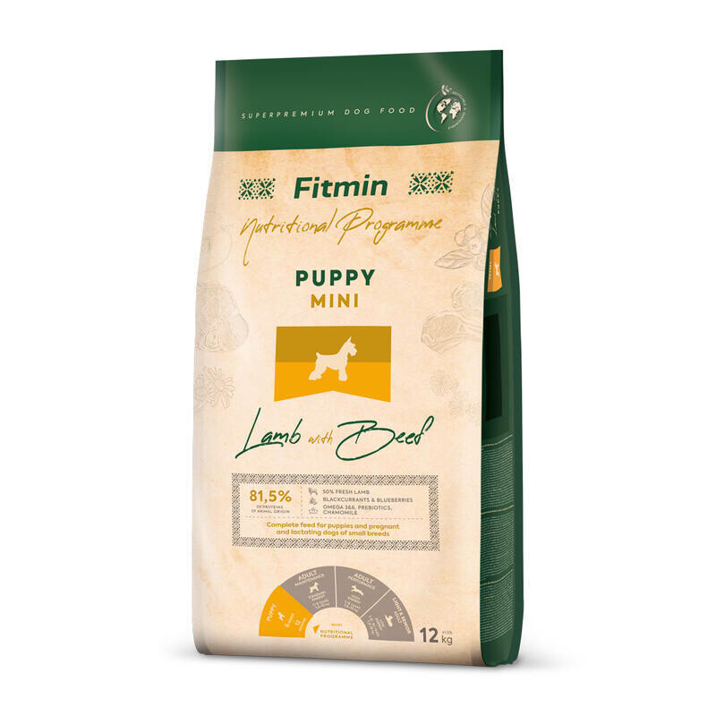 Fitmin dog mini puppy lamb beef
