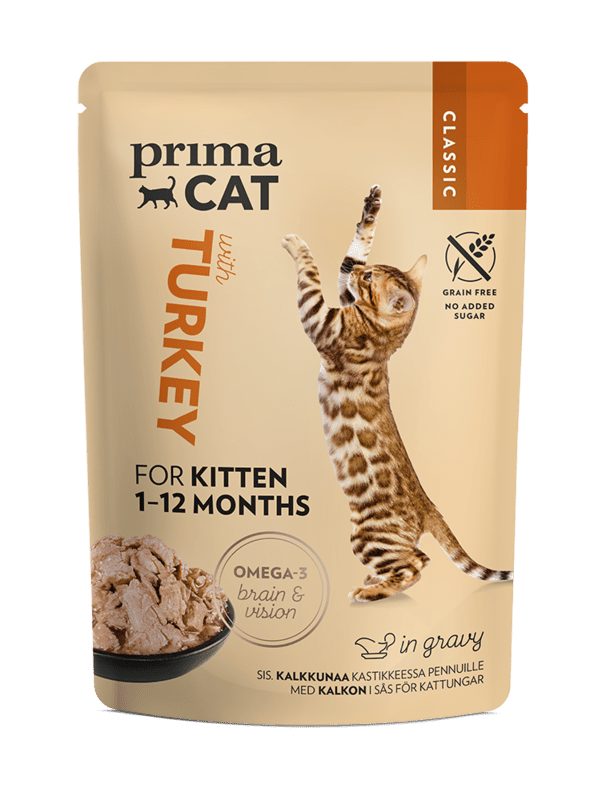 PrimaCat Classic Turkey in gravy for kitten 85 g