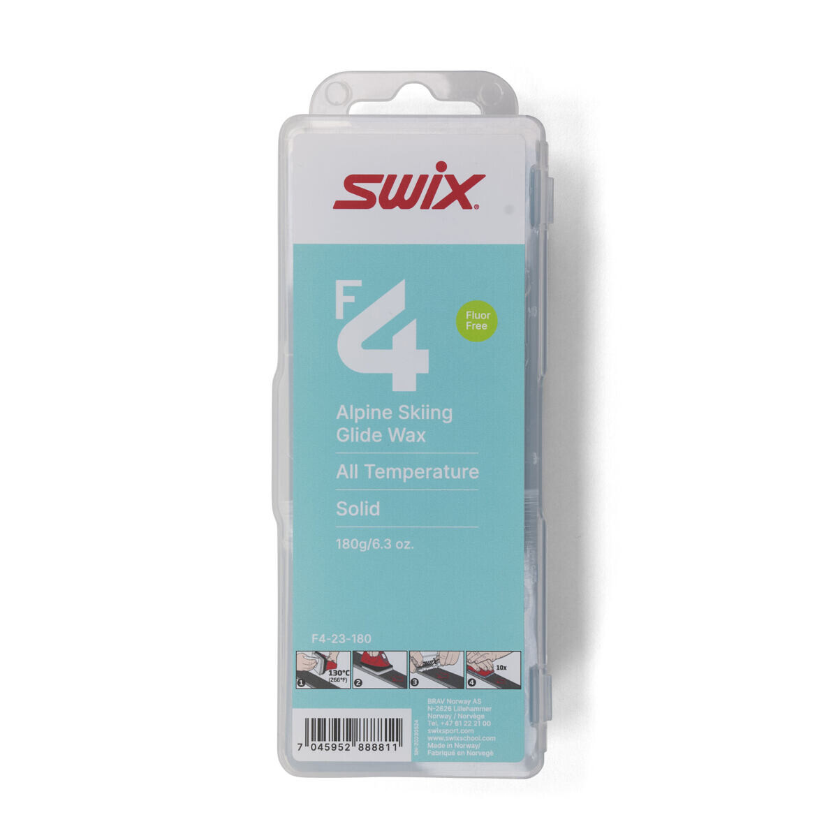 Zjazdový vosk Swix F4 Glidewax 180g vosk 180 g