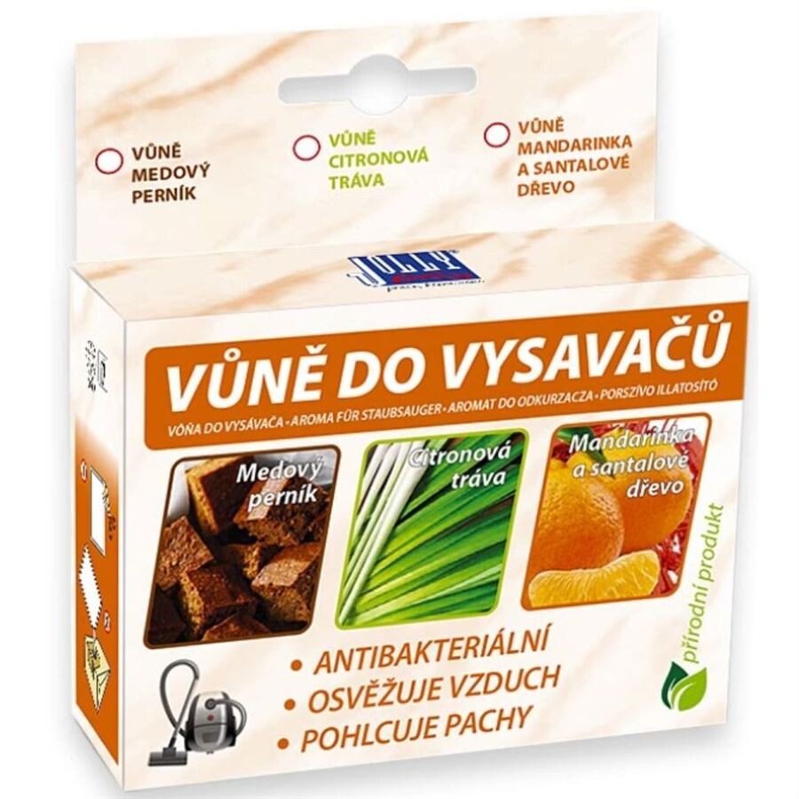 Jolly Mandarinka a santalové drevo vôňa do vysávača 5 ks