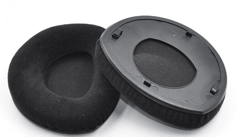 Náhradné náušníky pre slúchadlá Sennheiser HDR160, 170, 180 a RS160, 170, 180 - Čierne, semišové