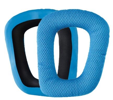 Náhradné náušníky pre slúchadlá Logitech G930, 432, 431, 430, 332, 331, 231 a F450 - Modré, látkové