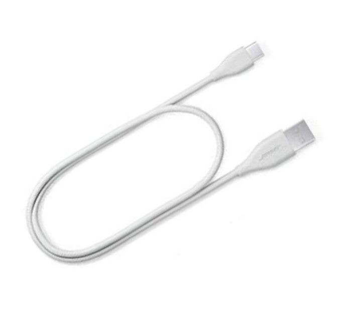 Nabíjací kábel USB-A a USB-C pre slúchadlá Bose QuietComfort 45, Bose 700 a NC700 - Biely, 50 cm