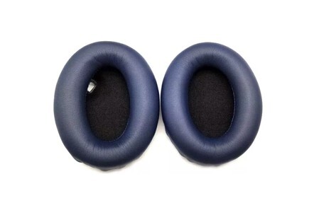 Náhradné náušníky pre slúchadlá Sony WH-1000XM4 - Modré, kožené